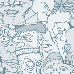 Mosaic faces wallpaper