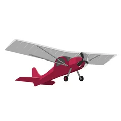 Wall murals Aircraft, balloon red airplane isolated on white background