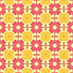 Seamless pattern with abstract flowers