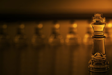 King chess piece, business concept - business card.