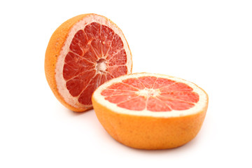 Halves grape fruit