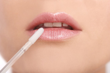 Naklejka premium Lipgloss Close-up