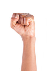 African American woman Hand with clenched fist