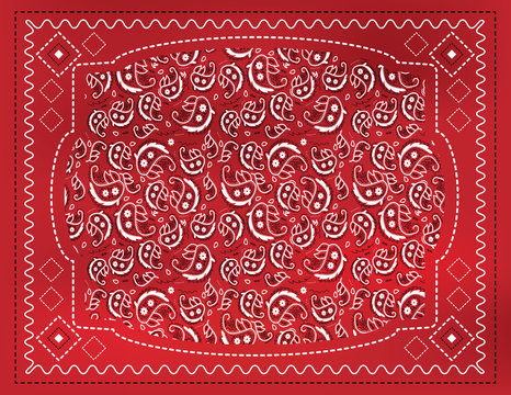 Red Paisley Handkerchief