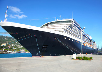 The cruise liner in port