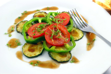 Grilled vegetables with tomatoes – gegrilltes Gemüse mit Tomaten