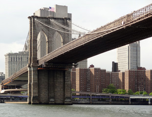 around Brooklyn Bridge in New York