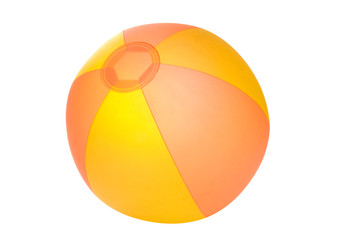 Beachball on a white background. Clipping path included.