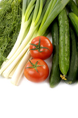 Fototapeta na wymiar Fresh vegetable and red tomatoes