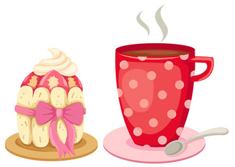 afternoon tea with a gourmet cupcake