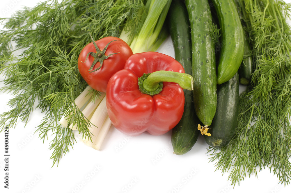 Wall mural Colorful healthy fresh vegetables.