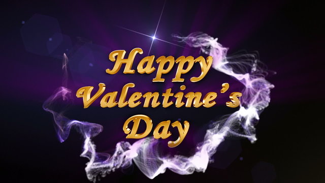 Happy Valentine's Day, Text in Particle Blue - HD1080