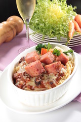 スパムチーズパスタ