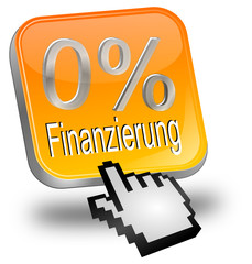0% Finanzierung Button mit Cursor