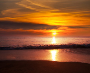 Obraz na płótnie Canvas Sea sunset