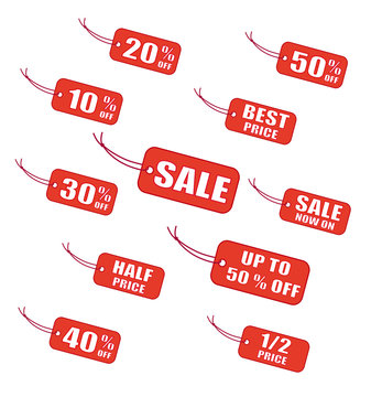 Red sale labels