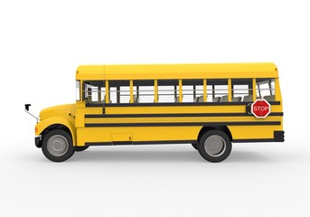 Obraz na płótnie Canvas School Bus Pojedynczo na białym tle