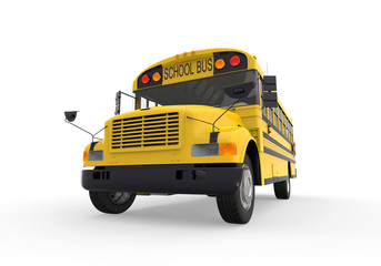 School Bus Isolated on White Background
