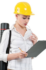 Girl with hard hat