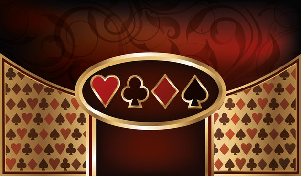 Poker business card, vector illustration