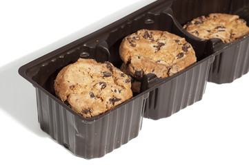 cookies packaged in a brown plastic container