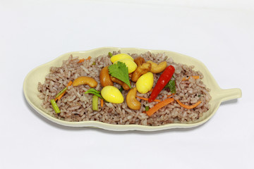 A plate of delicious fried rice.