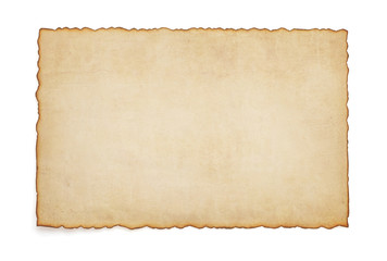 paper vintage parchment on white