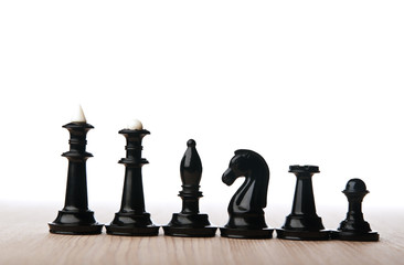 black chess pieces