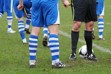 Fototapeta premium avant le match au football