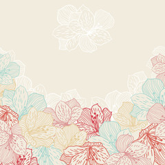 Abstract elegance seamless flower background with orchid.