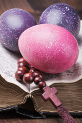 colorful painted Easter eggs