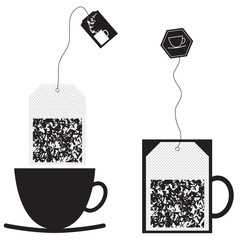Set of teabag and cup. - 49013597