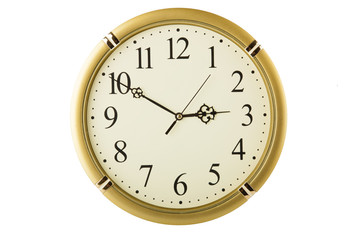 Yelloish round clock