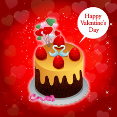 valentine chocolate cake