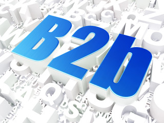 Business concept: B2b on alphabet