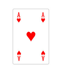 Herz Ass Spielkarte