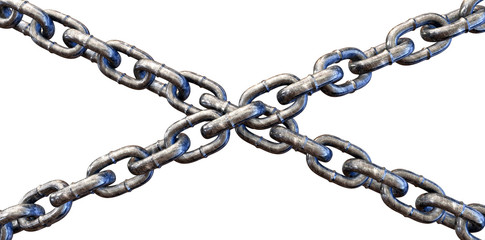 Obraz premium Chains Crossing Close