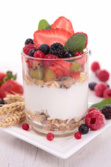 healthy breakfast with fruits