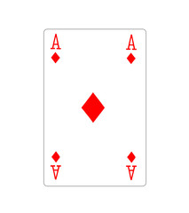 Karo Ass Spielkarte