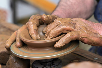 Potter clay bowl