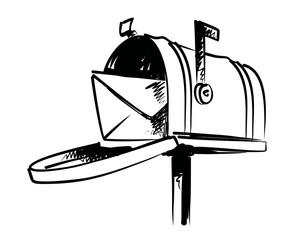 illustration of mailbox
