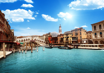 Obraz premium Rialto bridge in Venice, Italy