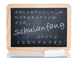 Obraz premium Schultafel: Schulanfang