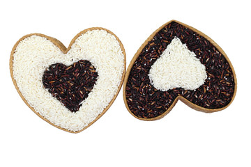 rice with heart shape