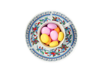 Mints candy in the cup