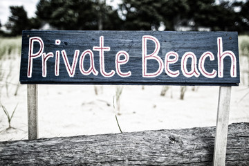 Private Beach Sign