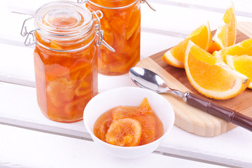 Fototapeta na wymiar orange jam