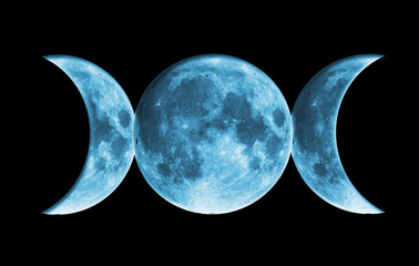Wicca Blue Moon - obrazy, fototapety, plakaty