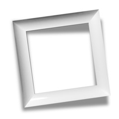 Modern empty frame isolated on white background