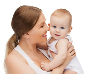 happy mother with adorable baby